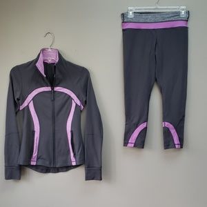 Lululemon Athletica Jacket with Capri Pants sz 6